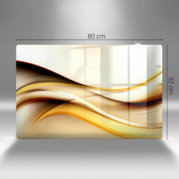 Tabla de cortar de vidrio Líneas de humo abstractas