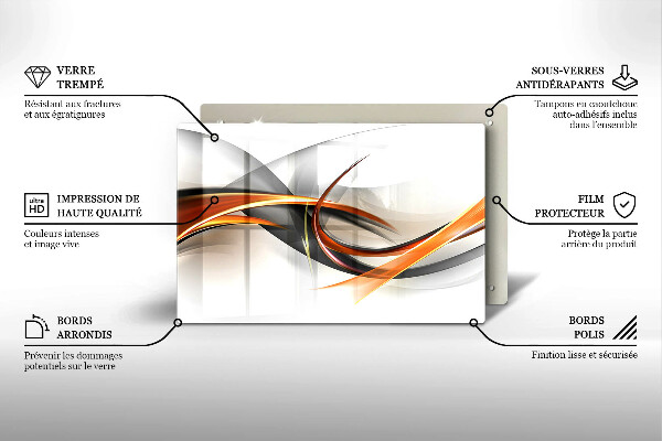 Tabla de cortar de vidrio Formas modernas