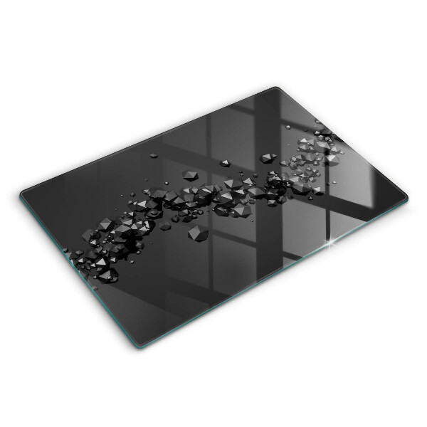 Tabla de cortar de vidrio Abstracción de formas 3d