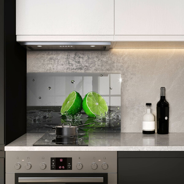 Tabla de cortar de vidrio Limas jugosas y agua