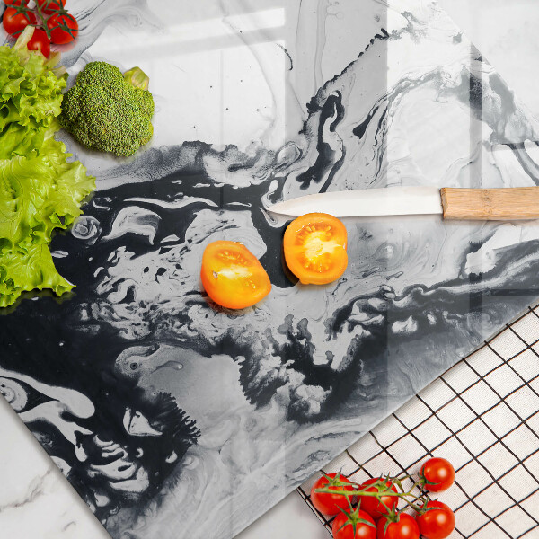 Tabla de cortar de vidrio Abstracción de tinta