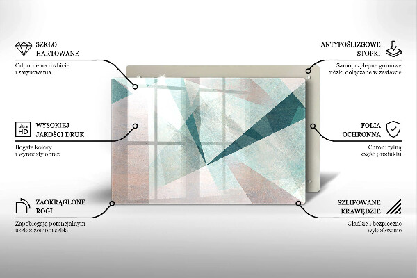 Tabla de cortar de vidrio Abstracción aguda