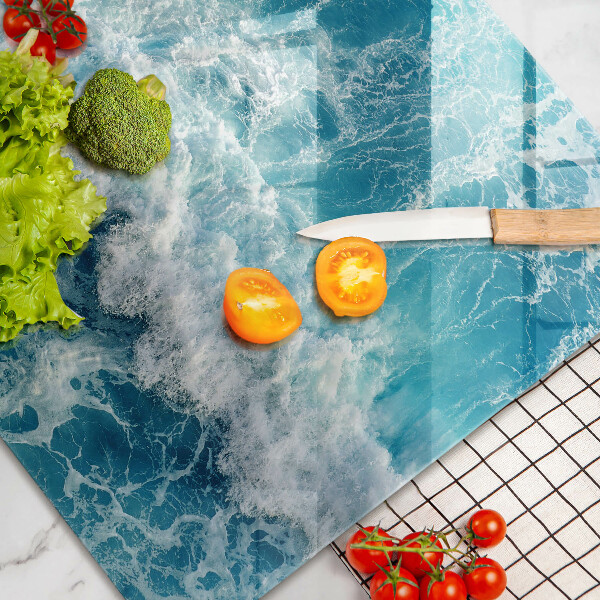 Tabla de cortar de vidrio Olas de agua de mar