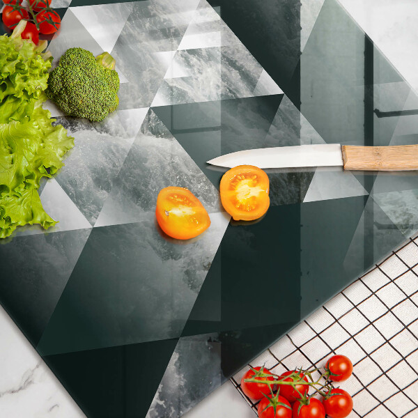 Tabla de cortar de vidrio Triángulos y agua