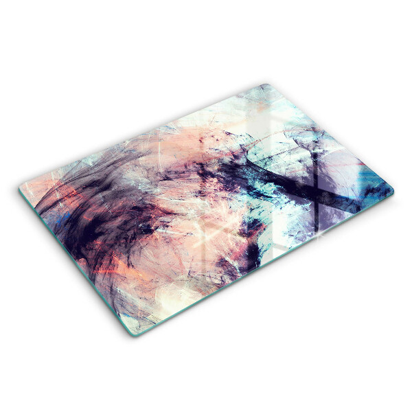 Tabla de cortar de vidrio Abstracción pintada