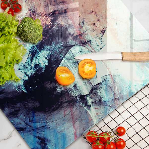 Tabla de cortar de vidrio Abstracción pintada