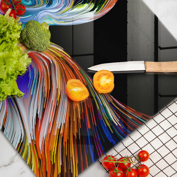 Tabla de cortar de vidrio Abstracción de beso