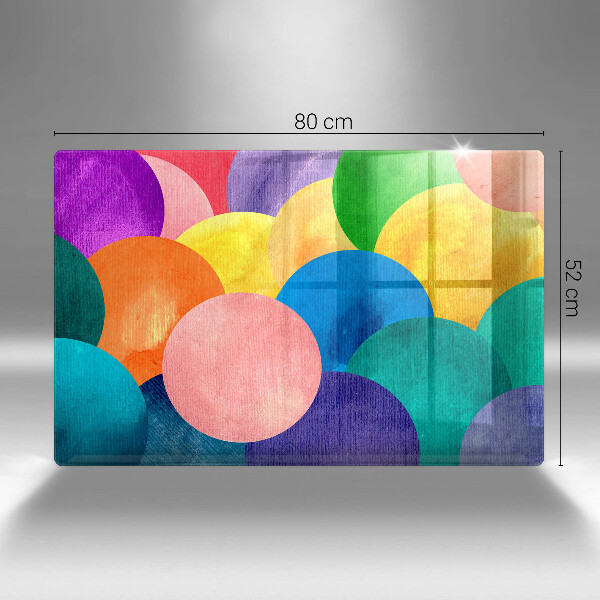 Tabla de cortar de vidrio Círculos de colores