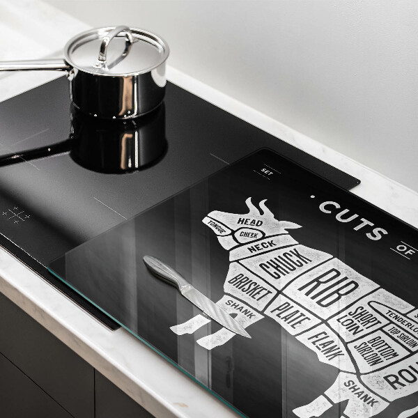 Tabla de cortar de vidrio Carne de vaca