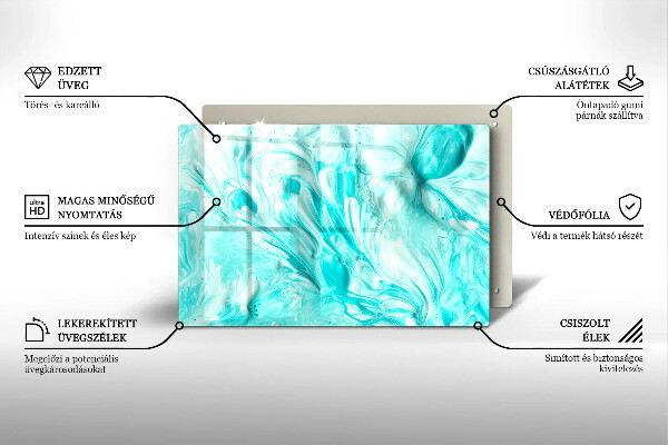 Tabla de cortar de vidrio Pinturas de abstraccion
