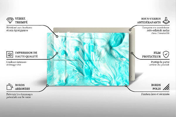 Tabla de cortar de vidrio Pinturas de abstraccion