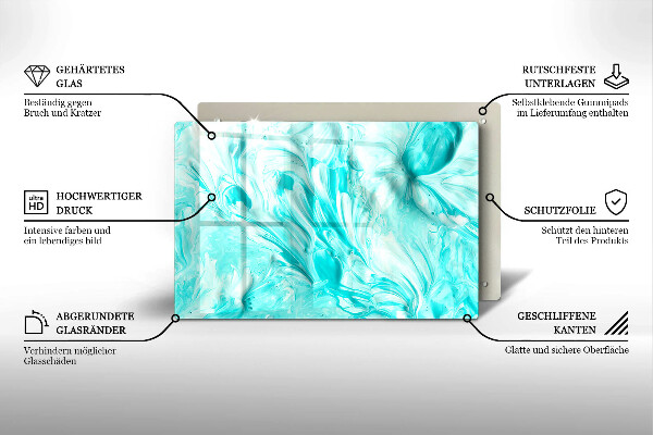 Tabla de cortar de vidrio Pinturas de abstraccion