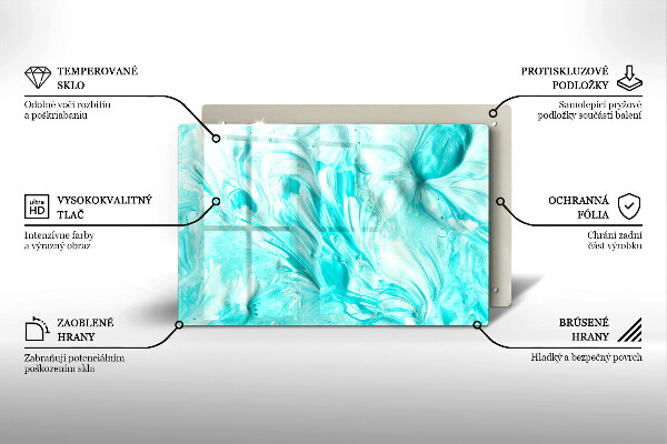 Tabla de cortar de vidrio Pinturas de abstraccion