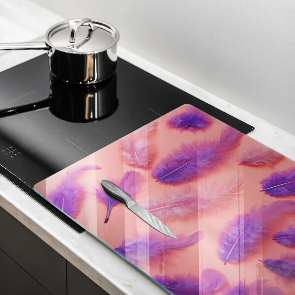 Tabla de cortar de vidrio Plumas esponjosas