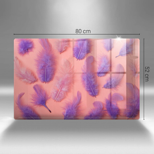 Tabla de cortar de vidrio Plumas esponjosas