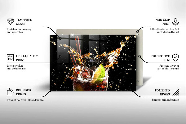 Tabla de cortar de vidrio Beber con hielo