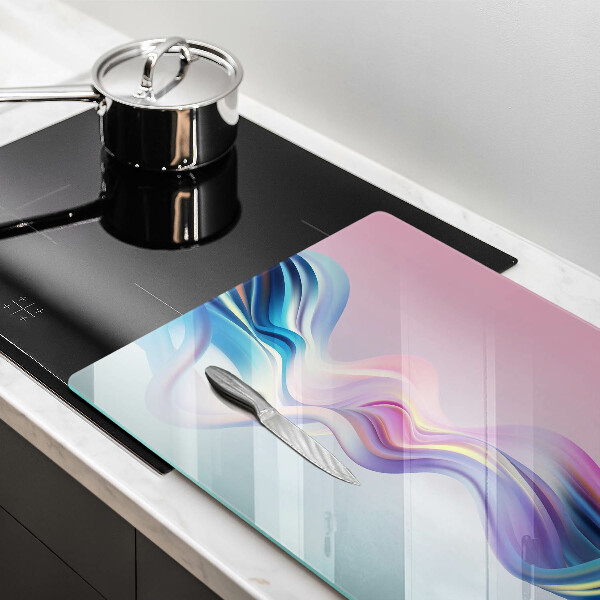 Tabla de cortar de vidrio Abstracción pastel