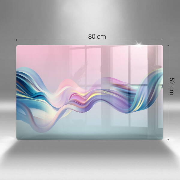 Tabla de cortar de vidrio Abstracción pastel