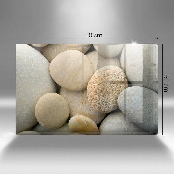 Tabla de cortar de vidrio Patrón de piedras ovaladas