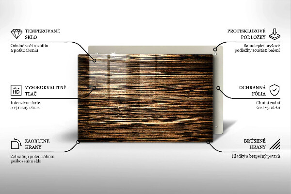 Tabla de cortar de vidrio Textura de madera