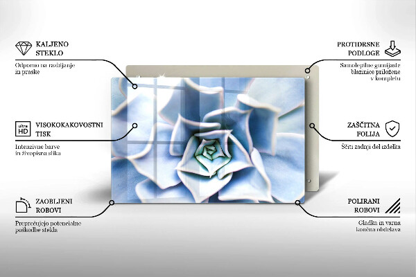 Tabla de cortar de vidrio Planta de flores