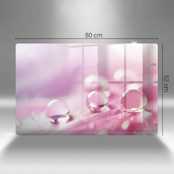 Tabla de cortar de vidrio Pétalos de flores de rocío