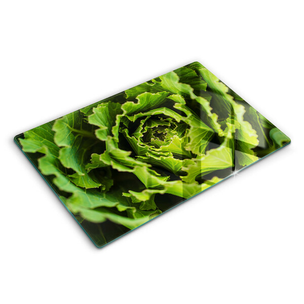 Tabla de cortar de vidrio Comer hojas de lechuga