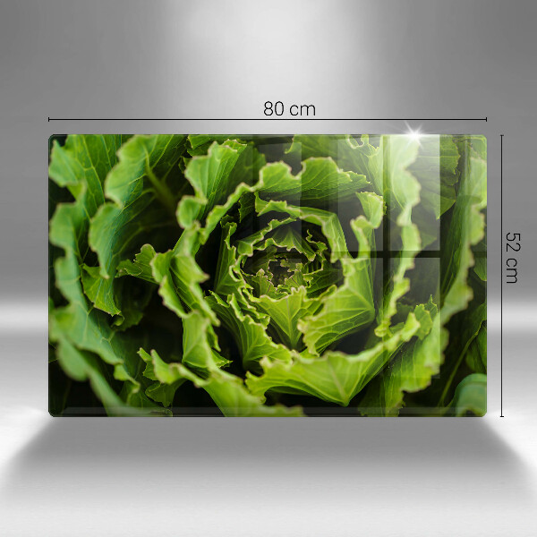 Tabla de cortar de vidrio Comer hojas de lechuga