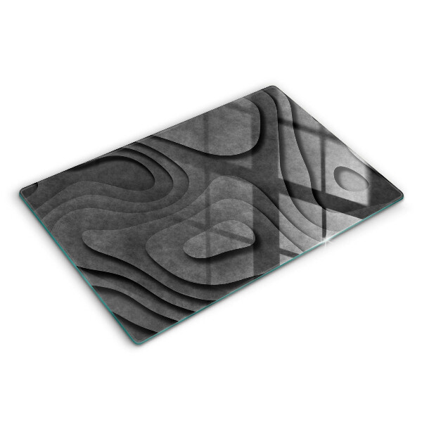 Tabla de cortar de vidrio Formas de piedra 3d