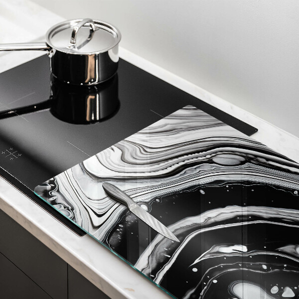 Tabla de cortar de vidrio Abstracción de tinta