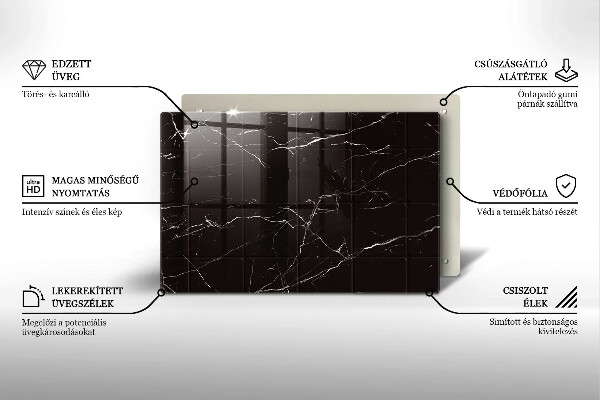 Tabla de cortar de vidrio Azulejos de mármol