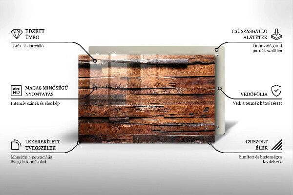 Tabla de cortar de vidrio Tableros de madera decorativos