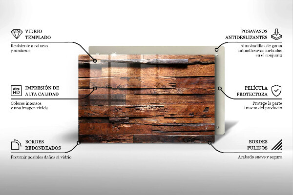 Tabla de cortar de vidrio Tableros de madera decorativos