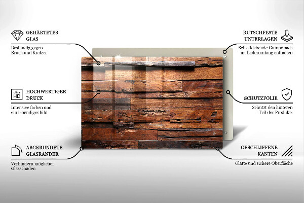 Tabla de cortar de vidrio Tableros de madera decorativos
