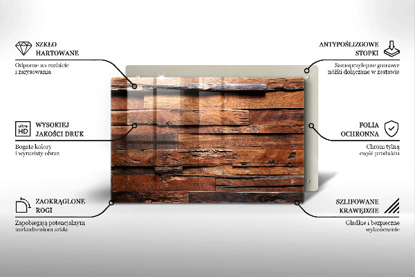 Tabla de cortar de vidrio Tableros de madera decorativos