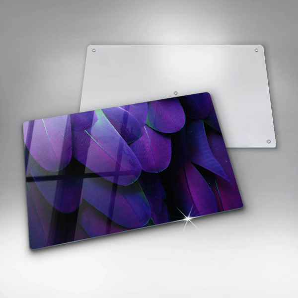 Tabla de cortar de vidrio Plumas de neón