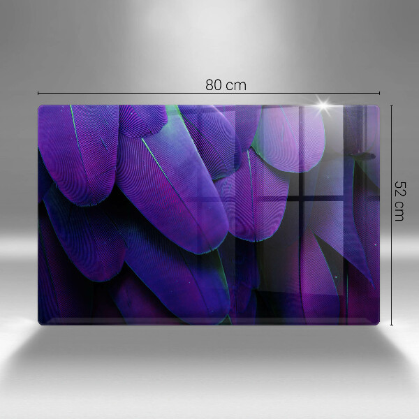 Tabla de cortar de vidrio Plumas de neón