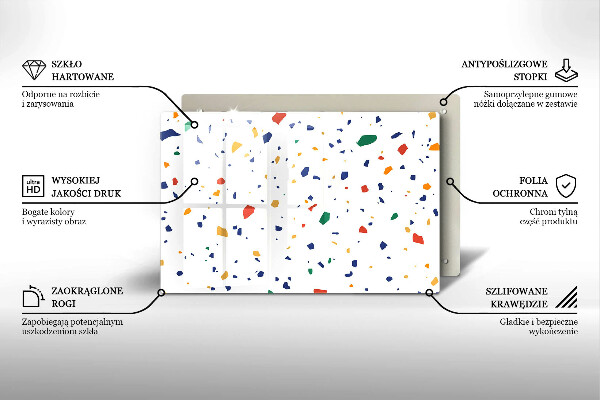 Tabla de cortar de vidrio Gres colorido