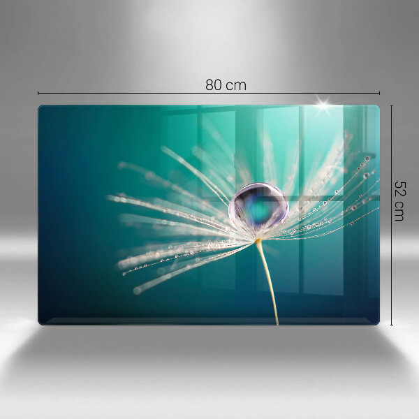 Tabla de cortar de vidrio Rocío sobre un diente de león