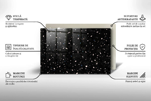 Tabla de cortar de vidrio Gres oscuro