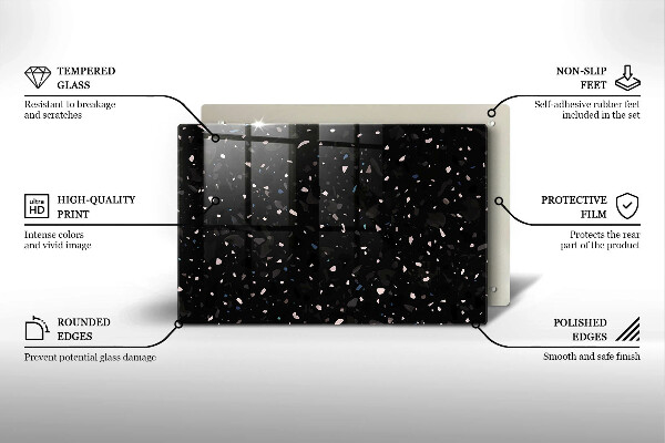 Tabla de cortar de vidrio Gres oscuro