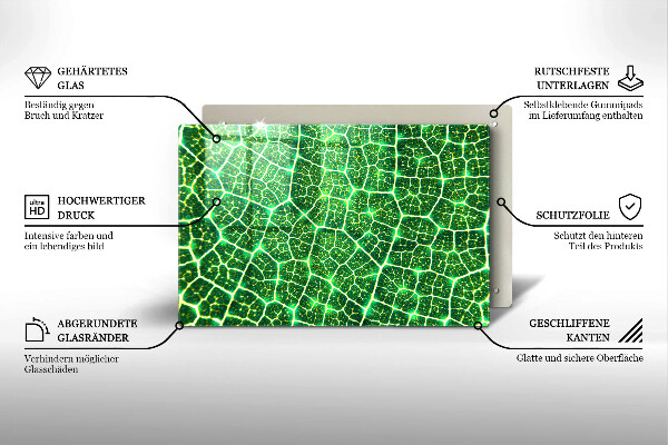 Tabla de cortar de vidrio Estructura de la hoja