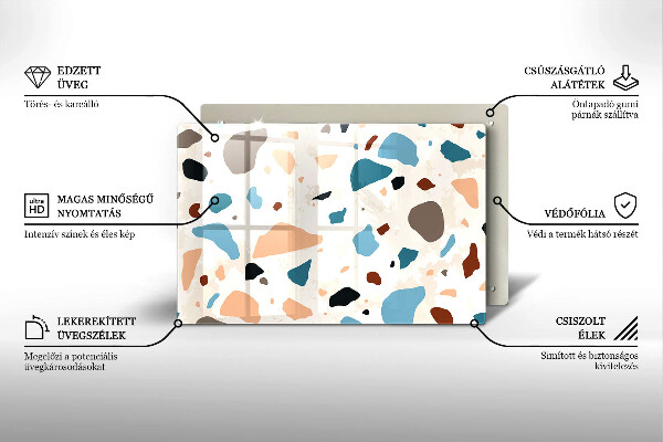 Tabla de cortar de vidrio Gres decorativo