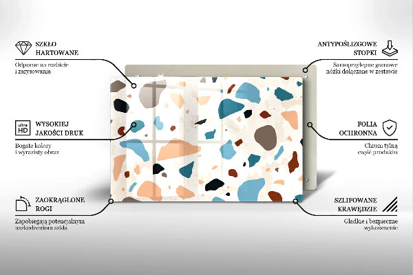 Tabla de cortar de vidrio Gres decorativo