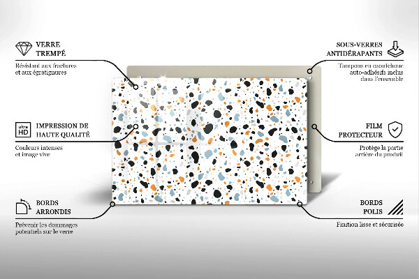 Tabla de cortar de vidrio Gres decorativo