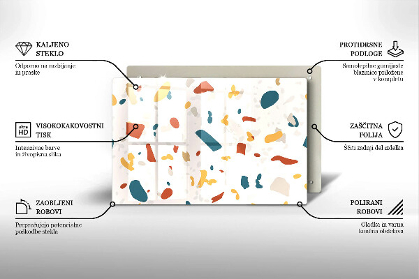 Tabla de cortar de vidrio Gres decorativo
