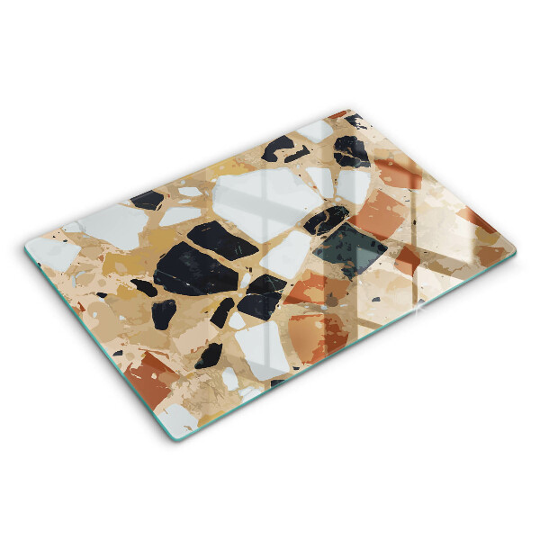 Tabla de cortar de vidrio Plato de piedras decorativas