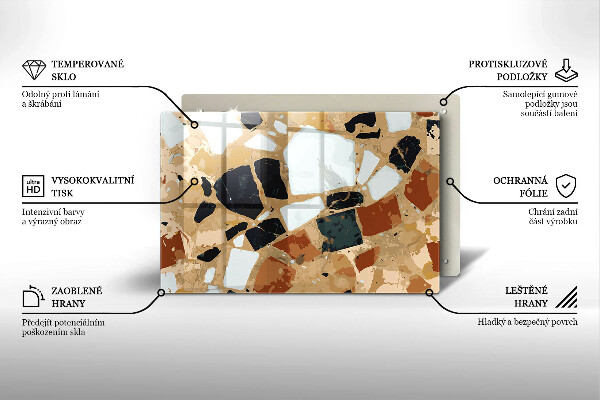 Tabla de cortar de vidrio Plato de piedras decorativas