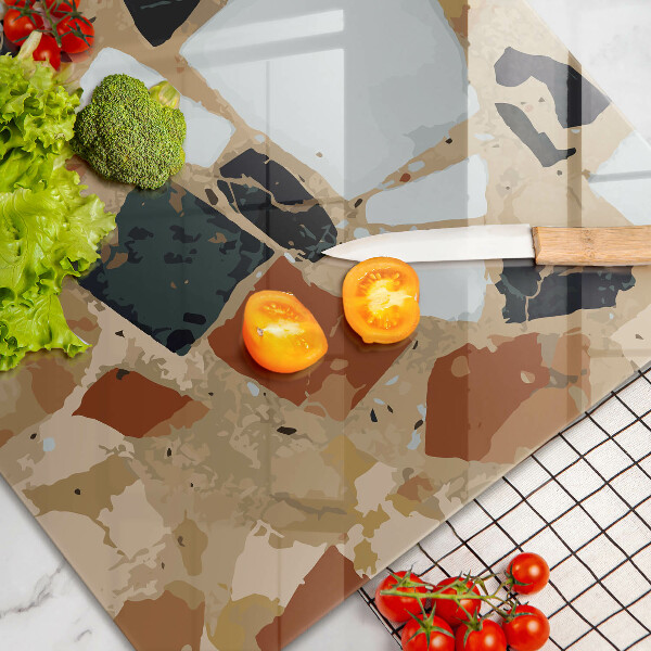 Tabla de cortar de vidrio Plato de piedras decorativas