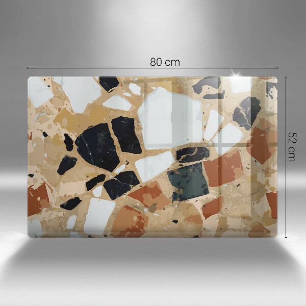 Tabla de cortar de vidrio Plato de piedras decorativas